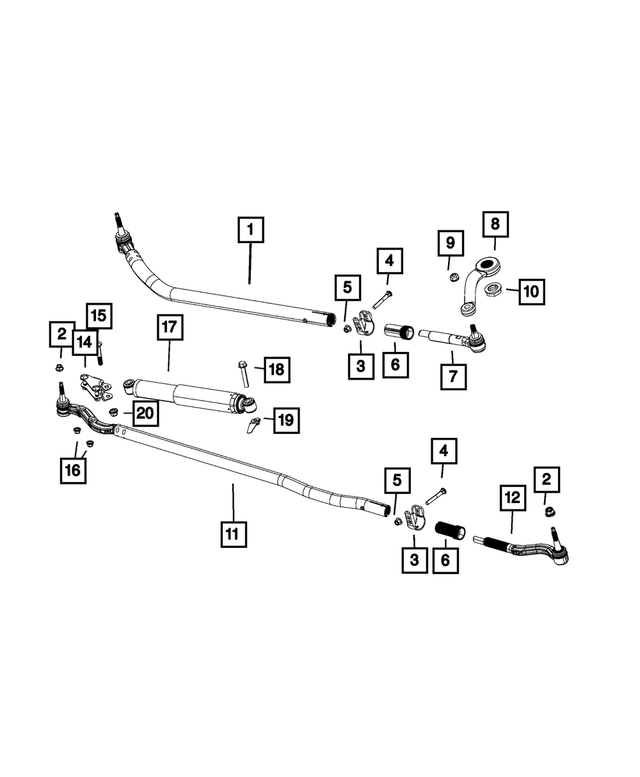 68261666AA - : Square Neck Bolt for Mopar Image