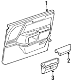 E8VY5423942DCP - Body: Door Trim Panel for Lincoln: Continental, Town Car Image