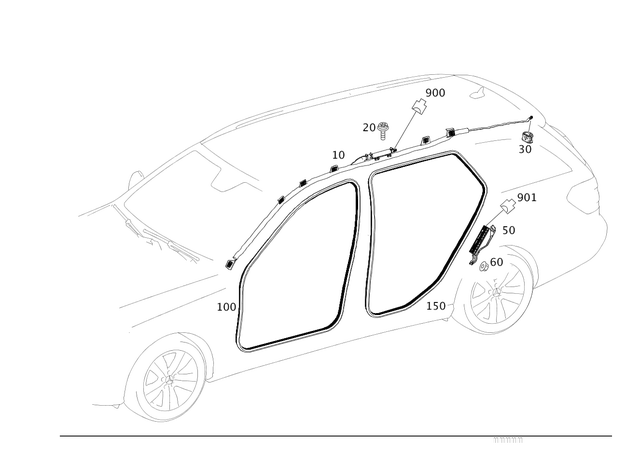 19912871 - Trim and Lining: Fastening Clip for Mercedes-Benz: E350, E63 AMG, E63 AMG S Image image