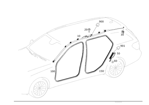 Head Side Air Bag, Door Edge Guard for 2012 Mercedes-Benz E63 AMG #0