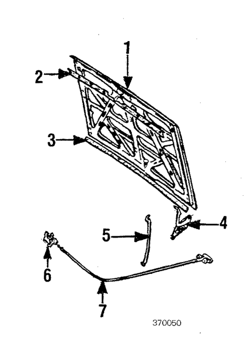 Hood & Components for 1985 Nissan Pulsar NX #1