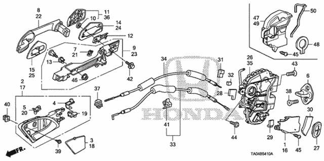 Rear Door Locks - Outer Handle for 2010 Honda Accord #0