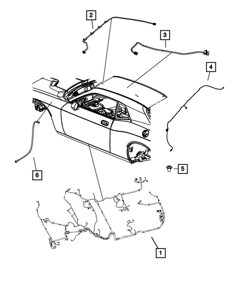 Wiring-Body and Accessories for 2008 Dodge Challenger #0