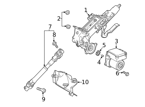 Steering Column Assembly for 2020 Mazda 6 #0