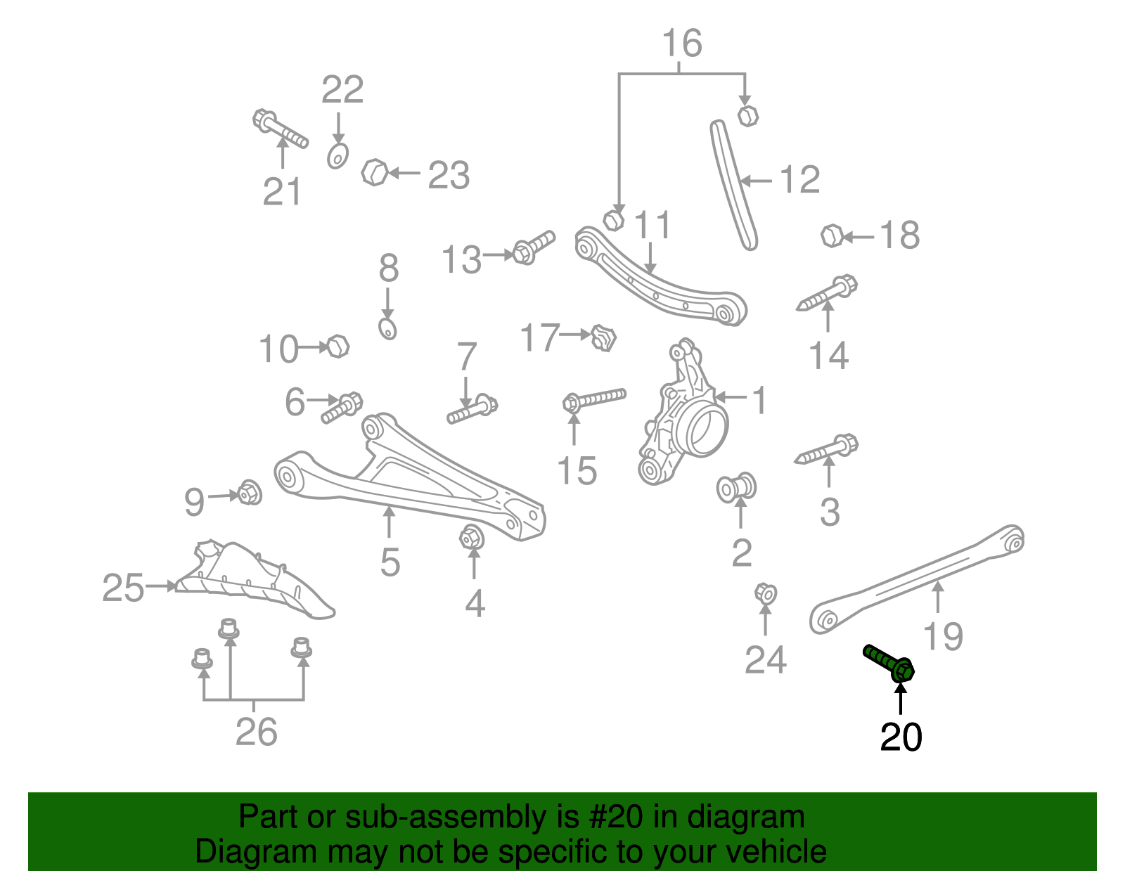 Track Bar Bolt - Porsche (N-910-205-02)