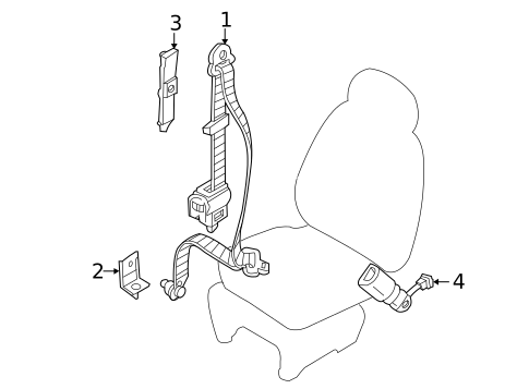 Second Row Seat Belts for 2014 Kia Sedona #0