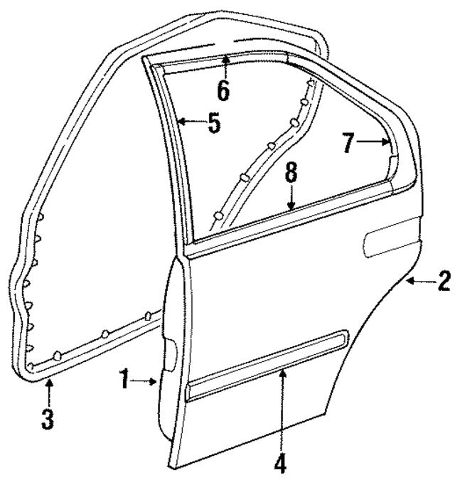 8283185E00 - : Weatherstrip for Nissan Image