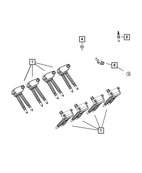 Ignition, Spark Plugs, Cables, Coils, and Glow Plugs for 2020 Dodge Durango #0