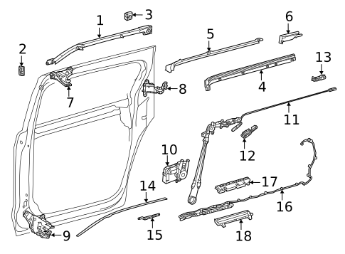 Sliding Door Hardware for 2024 Toyota Sienna #0