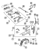 5056298AA - : Fender Blocker Mucket, Right for Mopar Image