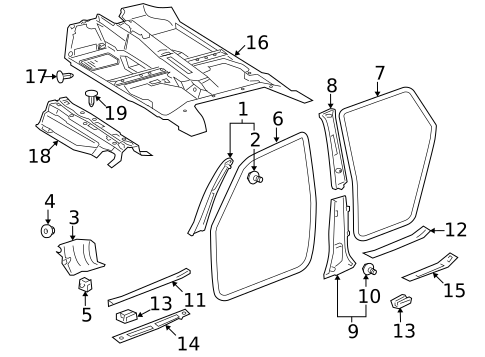 Interior Trim - Pillars for 2008 Toyota Corolla #0