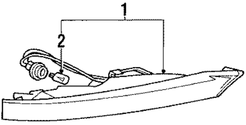 Side Marker Lamps for 1986 Mitsubishi Mirage #0