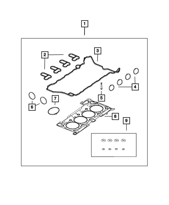 68425880AA - Engine: Engine Gasket Kit for Mopar Image image