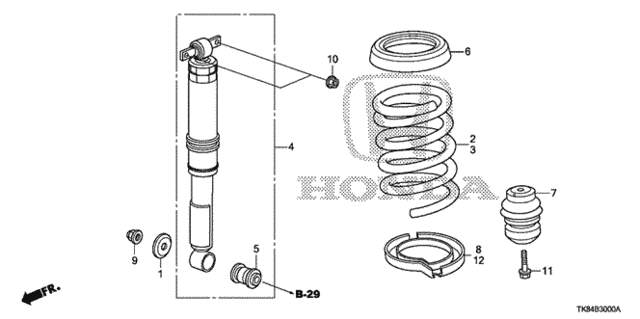Rear Shock Absorber for 2016 Honda Odyssey #0