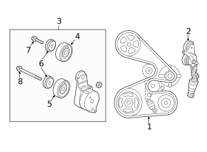 2005-2011 Honda Belt, Power Steering Pump (Mitsubishi) 56992-R70-A01 ...