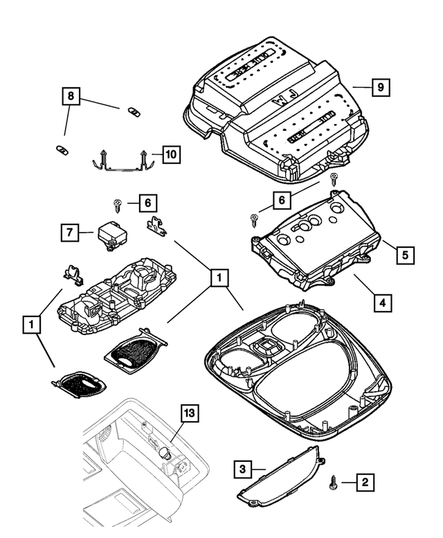 1HT92BD1AA - Interior Trim: Compass Module for Mopar Image