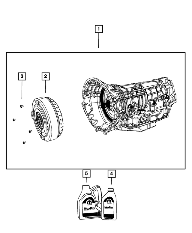 R8414420AB - 66RFE; 6-Speed; Automatic Transmission: With Torque Converter Transmission Kit for Mopar Image image