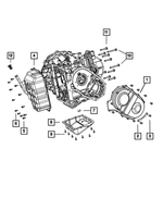 5078868AA - 62TE; 6-Speed; Automatic Transaxle: Lower End Transmission Cover Strap for Mopar Image