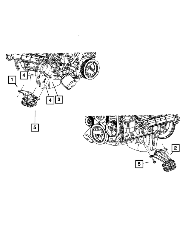 52122710AA - Engine and Transmission Mounting: Engine Mount Insulator, Right for Mopar Image