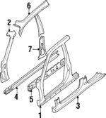 764286P100 - Body: Rocker Reinforced for INFINITI: Q45 Image