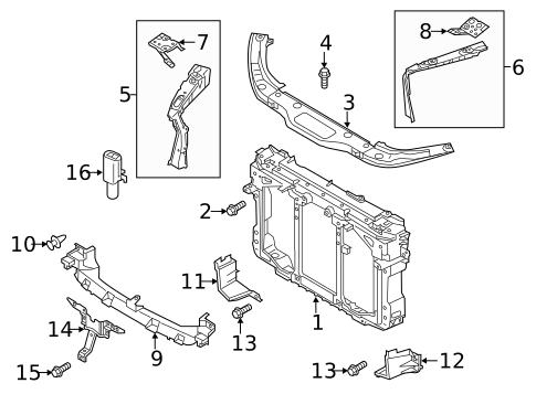 Radiator Support for 2014 Mazda CX-5 #0