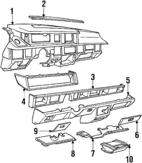 Instrument Panel for 1990 Oldsmobile 98 #0