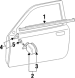 MR186333 - : Belt Weather-Strip for Mitsubishi: Mirage Image