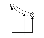 254683C202 - Cooling System: Rear Hose for Hyundai Image