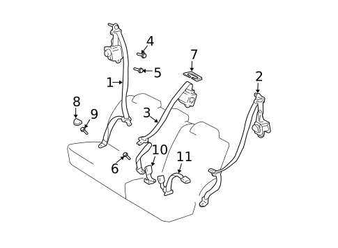 Seat Belt for 2006 Toyota 4Runner #0
