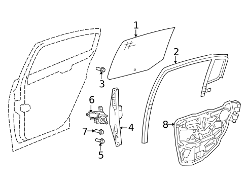 Rear Door for 2010 Dodge Avenger #0