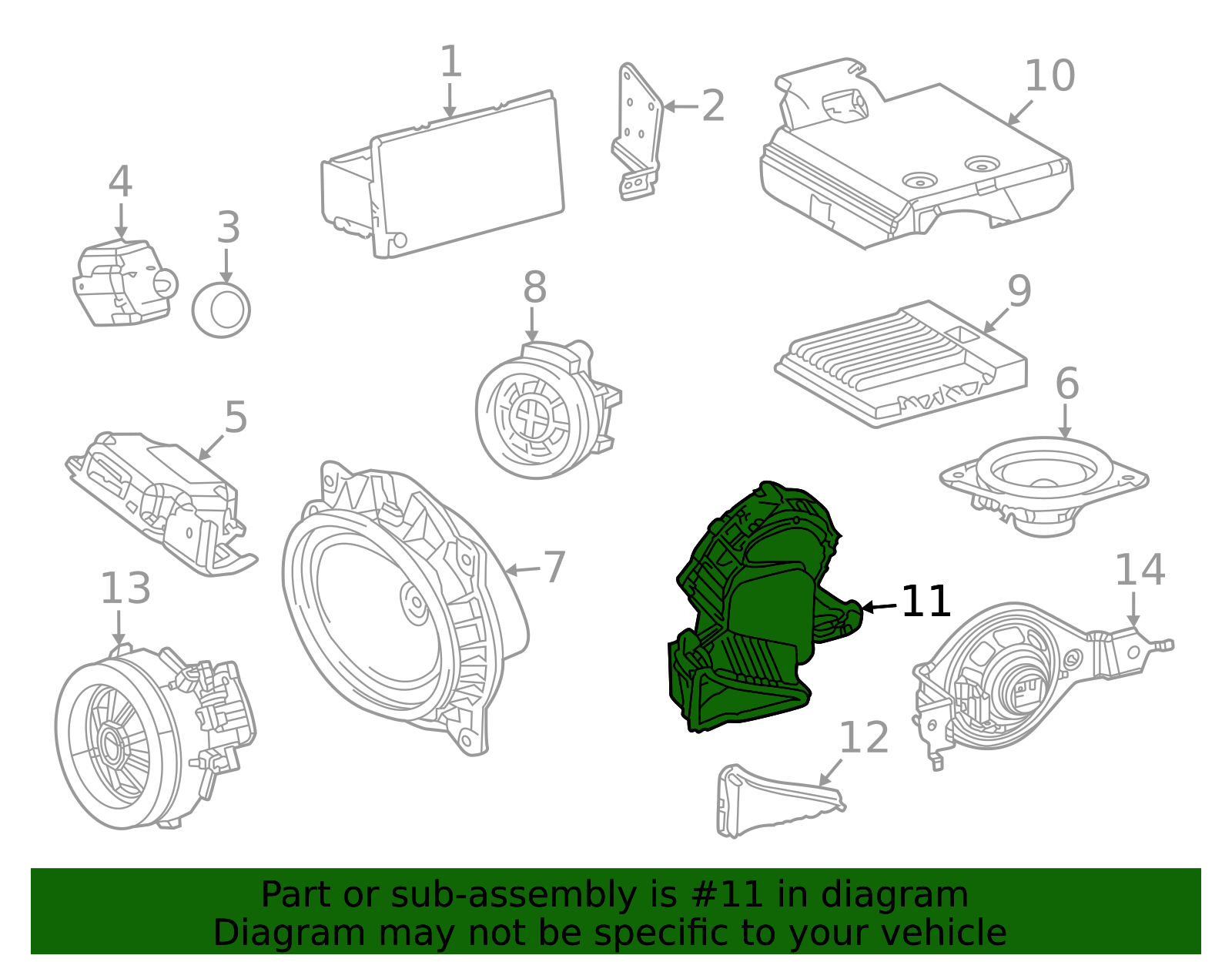86150-AN030 - Speaker Assembly with Box 2023-2025 Toyota Sequoia ...