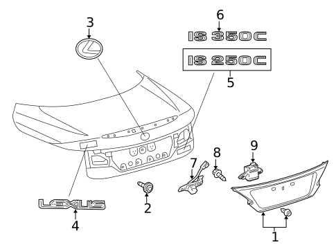 Exterior Trim - Trunk for 2011 Lexus IS350 #1