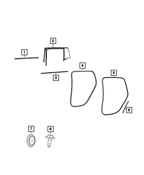 Weatherstrips and Seals for 2025 Jeep Wagoneer S #0