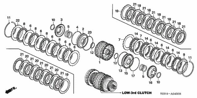 AT Clutch (Low-Third) (L4) for 2003 Honda Accord #0