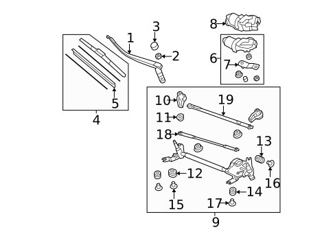 Wiper & Washer Components for 2008 Honda Accord #1