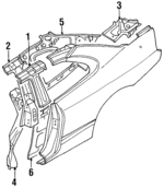 MB959423 - Body: Body C-Pillar for Chrysler: Sebring | Dodge: Avenger Image