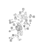 6101688 - Engine: Hex Lock Nut, Mounting for Mopar Image