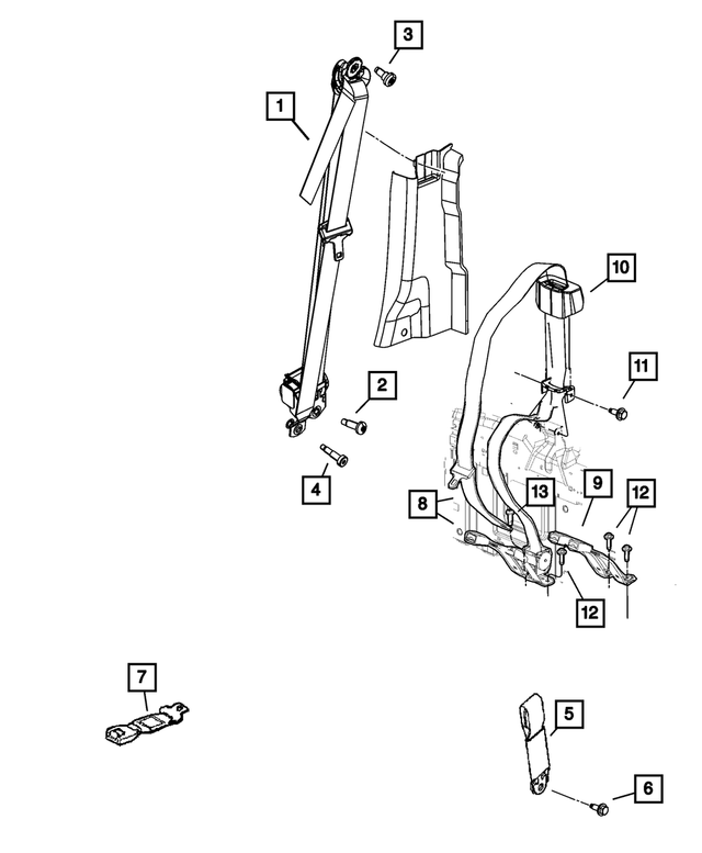 6036773AA - Restraints: Pan Head Screw for Mopar Image