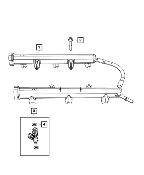 Fuel Rail and Injectors for 2012 Jeep Wrangler #0