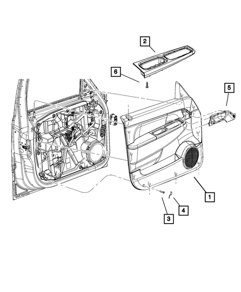 Door Trim Panels-Front and Rear for 2008 Jeep Liberty #0