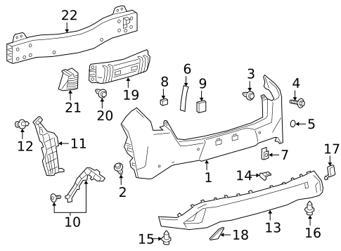Bumper & Components - Rear for 2019 Lexus UX250h #0