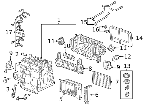 Evaporator & Heater Components for 2024 Audi Q8 e-tron #1