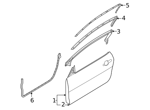 Door & Components for 2013 Ford Mustang #0