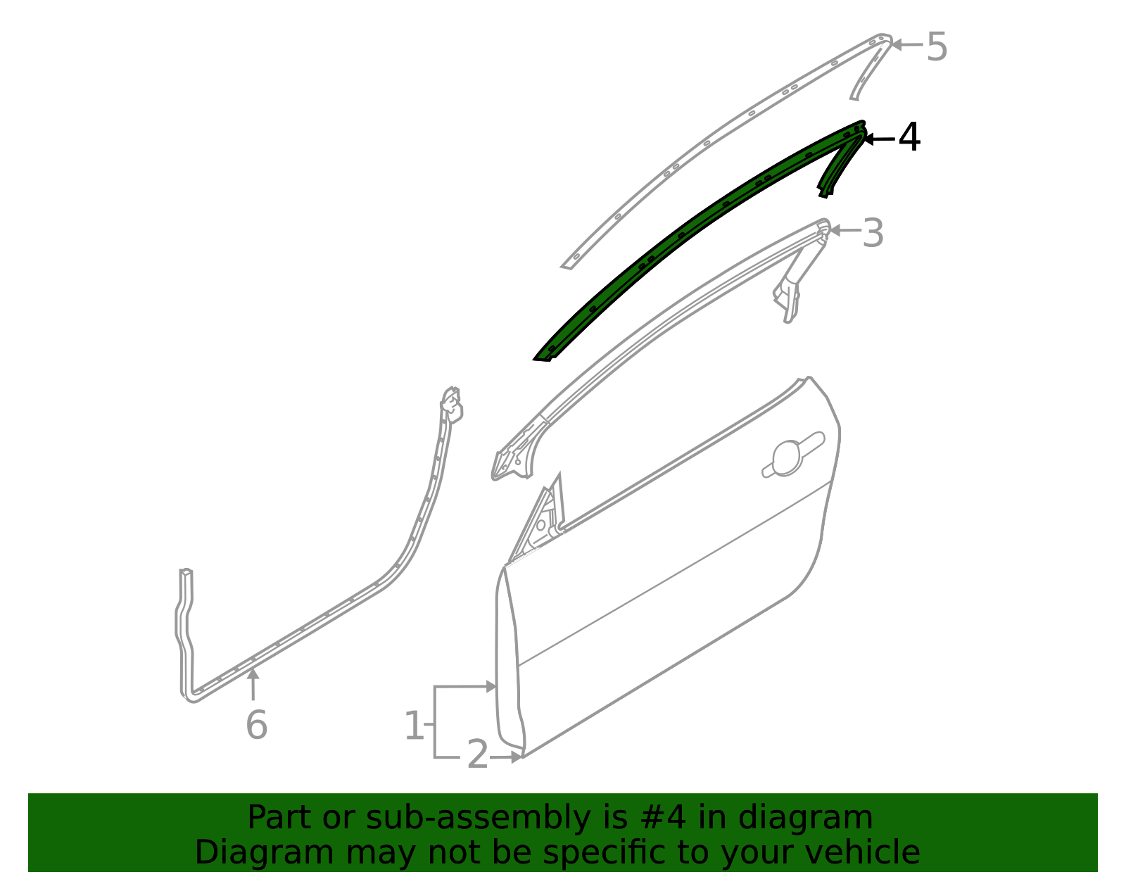 CR3Z-6351239-A - Upper Weather-Strip Retainer 2005-2014 Ford