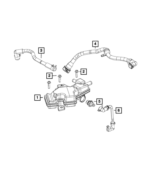 Crankcase Ventilation for 2015 Fiat 500L #0
