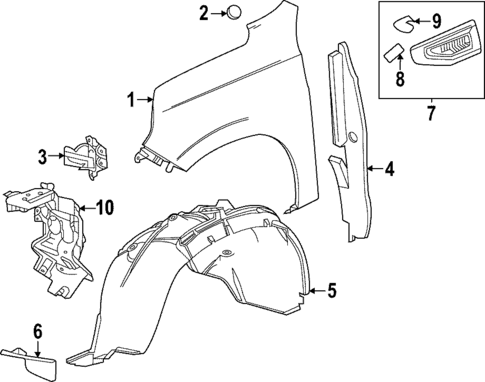 Fender & Components for 2021 GMC Yukon XL #0