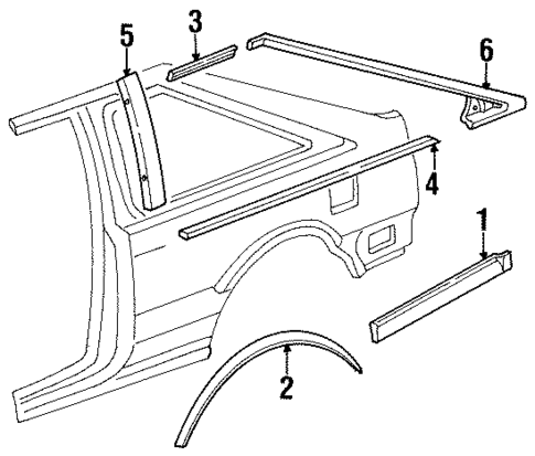 Exterior Trim - Quarter Panel for 1989 Honda Accord #0