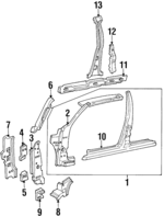 F3DZ54211A11A - Body: Uniside Assembly for Ford: Taurus | Mercury: Sable Image