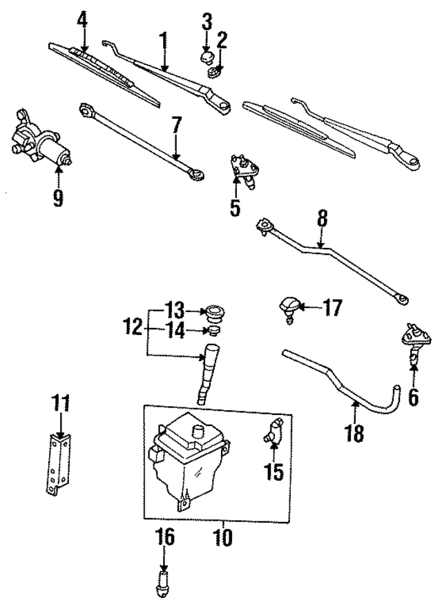 2881040U10 - : Wiper Motor for Nissan Image