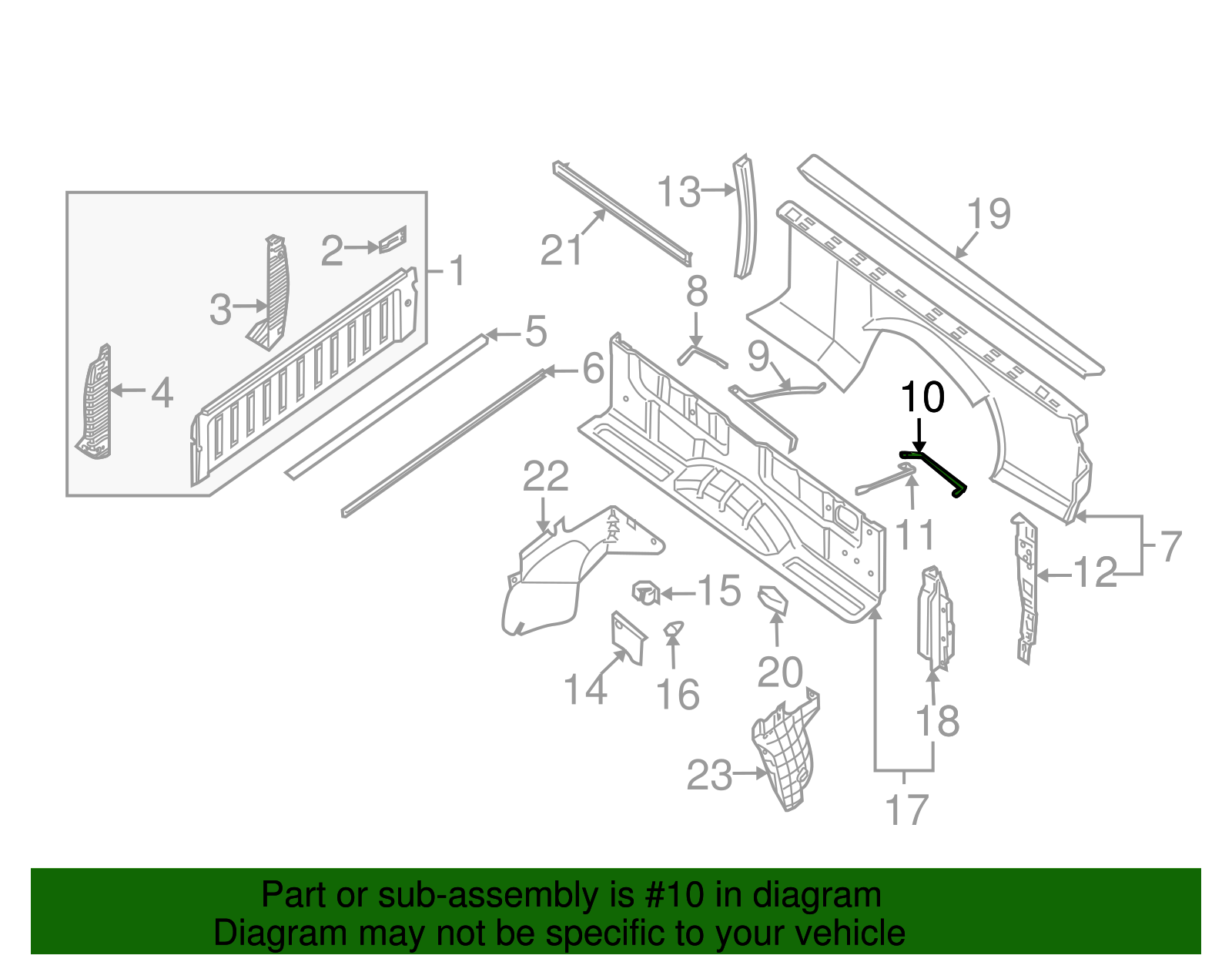 Side Panel Brace - Nissan (93307-7S230)
